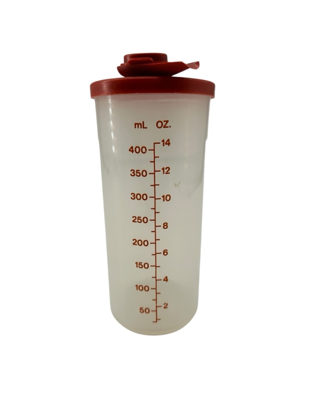 Vintage Tupperware Sweet Saver 14 oz Syrup Honey Dispenser #640 Red Spout Lid